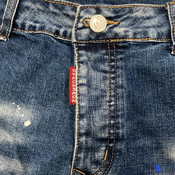 DSQUARED patchwork Kenny jeans, size 50 Italian - Picture 5 of 13